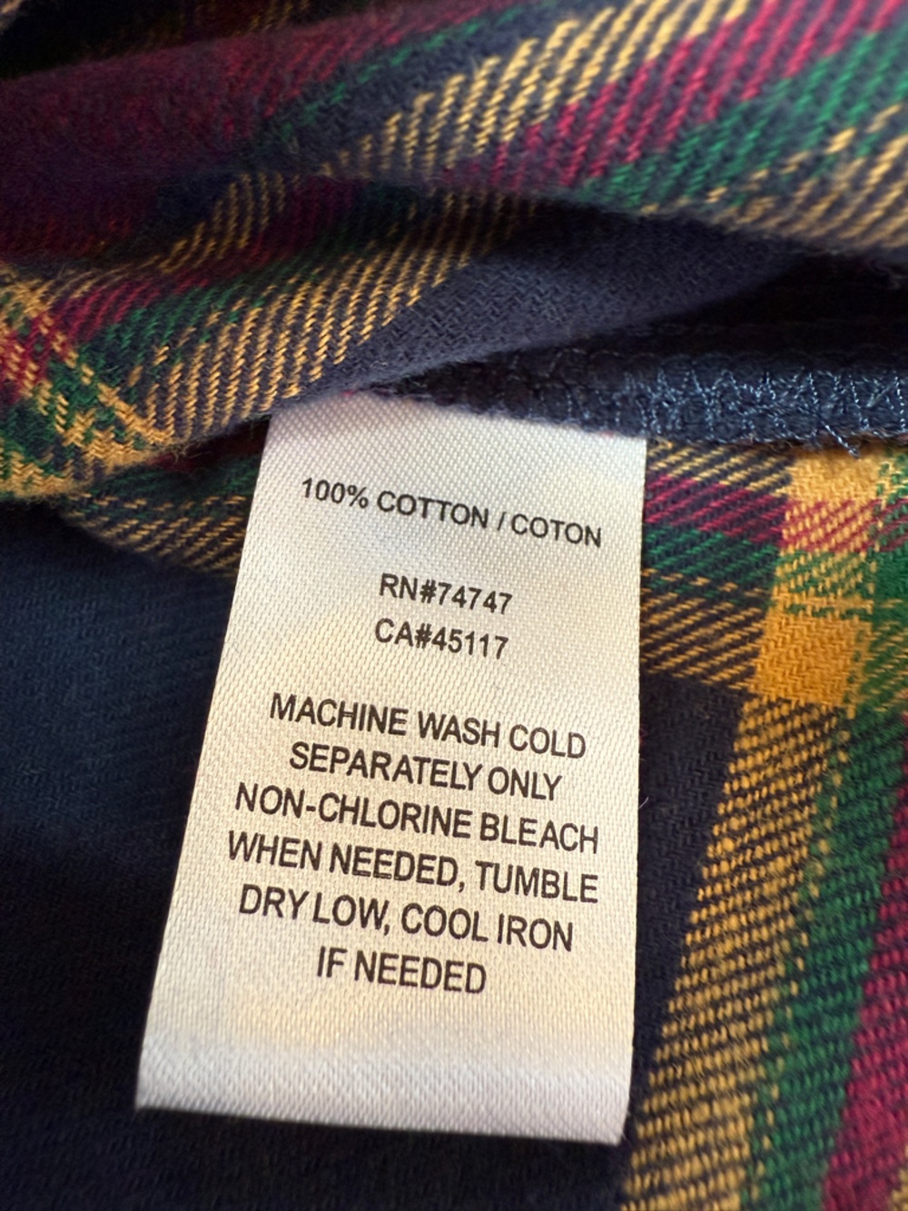 NWT Natural Reflections Flannel Shirt Women’s Size Large 100% Cotton - Picture 5 of 5